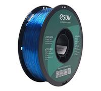 eSUN Filamento TPU Flessibile 1.75mm, Filamento per Stampante 3D TPU-95A, Precisione Dimensionale +/- 0.05mm, Bobina da 1kg (2.2 libbre) Filamento per Stampa 3D per Stampanti 3D, Blu Trasparente