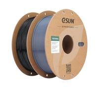 eSUN PETG Basic Filamento 1,75 mm, alta tenacità, 1 kg per bobina, 2 rotoli di materiale di stampa per stampanti 3D, Nero + Grigio