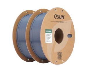 eSUN PETG Basic Filamento 1,75 mm, alta tenacità, 1 kg per bobina, 2 rotoli di materiale di stampa per stampanti 3D, Grigio-2KG