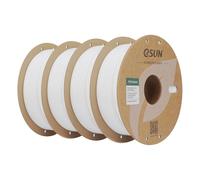 eSUN PETG Basic Filamento 1,75 mm, alta tenacità, 1 KG per bobina, 4 rotoli di materiale di stampa per stampanti 3D, Bianco-4KG
