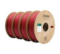 eSUN PLA+ filamento 1,75 mm, filamento per stampante 3D PLA Plus, 1 kg per bobina, 4 bobine di filamento di stampa 3D per stampante 3D, Rosso Fuoco