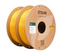 eSUN PLA+ filamento 1,75 mm, filamento per stampante 3D PLA Plus, precisione dimensionale +/- 0,03 mm, 1 kg per bobina, 2 bobine di filamento di stampa 3D per stampante 3D, Giallo