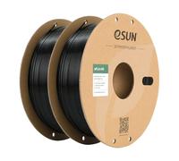 eSUN PLA+ Filamento 1,75 mm, PLA+HS Filamento per stampante 3D ad alta velocità Precisione dimensionale +/- 0,03 mm, bobina da 1 kg, 2 bobine per stampanti, Nero-2KG