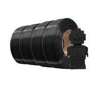 eSUN PLA Refill Filamento di ricarica 1,75 mm, filamento di stampa 3D senza spago Precisione, precisione dimensionale +/- 0,03 mm, 1 kg per bobina, 4 bobine per stampanti 3D,Nero-4KG