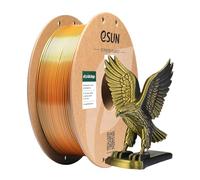 eSUN Silk Filamento PLA a doppio colore da 1,75 mm, filamento per stampa 3D in coestrusione Silk Magic PLA, colore sfumato che cambia bobina da 1 kg (2,2 libbre) (Silk Oro Nero, 1KG)