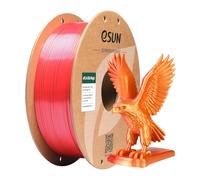 eSUN Silk Filamento PLA a doppio colore da 1,75 mm, filamento per stampa 3D in coestrusione Silk Magic PLA, colore sfumato che cambia bobina da 1 kg (2,2 libbre) (Silk Oro Rosso, 1KG)