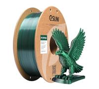 eSUN Silk Filamento PLA a doppio colore da 1,75 mm, filamento per stampa 3D in coestrusione Silk Magic PLA, colore sfumato che cambia bobina da 1 kg (2,2 libbre) (Silk Nero Verde, 1KG)