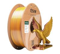 eSUN Silk Filamento PLA a doppio colore da 1,75 mm, filamento per stampa 3D in coestrusione Silk Magic PLA, colore sfumato che cambia bobina da 1 kg (2,2 libbre) (Silk Oro Viola, 1KG)