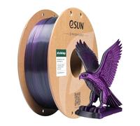 eSUN Silk Filamento PLA a doppio colore da 1,75 mm, filamento per stampa 3D in coestrusione Silk Magic PLA, colore sfumato che cambia bobina da 1 kg (2,2 libbre) (Silk Nero Viola, 1KG)