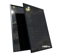 ESUNRA - Pannello solare bifacial de 430 W, ALLBLACK, Tecnología TOPCon, Rendimiento del 22%, 2 cavi da 1,5 m