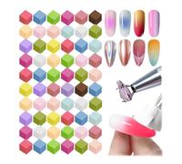 ESUOHYM 150 spugne per unghie sfumate per nail art, pennelli di design, accessori indispensabili per la tecnologia delle unghie, con 1 penna a presa per salone e casa (confezione colorata, media)