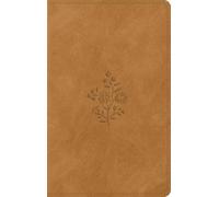 ESV Giant Print Personal Size Bible, Red Letter, Indexed (TruTone, Nubuck Caramel, Wildflower Design)
