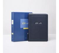ESV Korean-English Study Bible with Zipper | Extra Large Print | Navy PU|한국어 성경