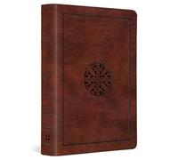 ESV Large Print Compact Bible, Red Letter (TruTone, Brown, Mosaic Cross Design)
