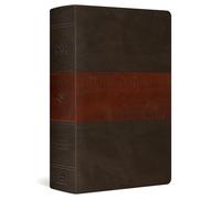 ESV Large Print Personal Size Bible, Red Letter, Thumb Indexed (TruTone, Forest/Tan, Trail Design)