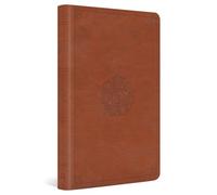 ESV Large Print Thinline Bible (TruTone, English Saddle, Emblem Design)