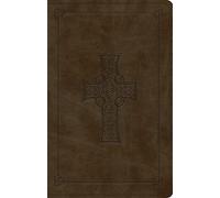 ESV Large Print Value Thinline Bible (TruTone, Olive, Celtic Cross Design)