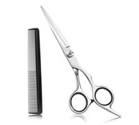ESVIENS - Forbici da taglio per capelli in acciaio inox da 16,5 cm, per uomini e donne, kit di forbici da taglio professionali per salone e uso domestico, bordo affilato per un taglio preciso