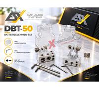 ESX DBT-50 set morsetti batteria auto 50 mm² set morsetti polo batteria più e...