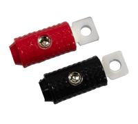 ESX DRT-50 - Terminale ad anello per cavi da 50 mm² in set per più e meno (rosso/nero) | della serie ESX Direction per cavi di alimentazione professionali di amplificatori auto Hifi