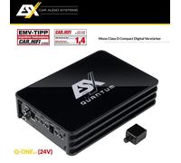 ESX Q-ONEV3-24V 1-Kanal Mono Amplificatore 24V per Camion, Reisebusse Ecc. 24