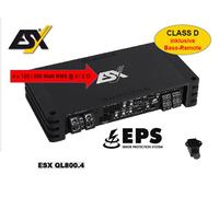 ESX QL800.4 4 Canale Digitale Amplificatore Class-D 800 Watt Con Bassi Remoto