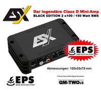ESX Qm-twov3 Black Edition 2-Kanal Classe D Mini Digital Amplificatore 300 W RMS