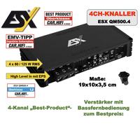 ESX QUANTUM QM 500.4 Amplificatore 4 canali compatto classe D QM500.4 RMS 4x80W