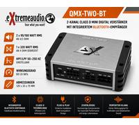 ESX QMX-TWO-BT 2-Kanal Mini Digitale Amplificatore 320 Watt Con