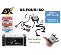 ESX QS FOUR ISO AMP amplificatore digitale compatto 4 canali 240 Wat...