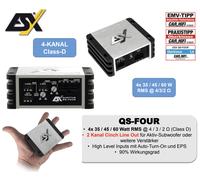 ESX QS-FOUR Mini Amplificatore Digitale 4 Canali Classe D Nano AMP 240 Watt RMS