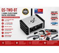 ESX QS-TWO-BT 2-Kanal Mini Nano Digitale Amplificatore Con Bluetooth-Empfänger