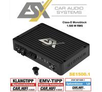 ESX Signum SE1500.1 1-Kanal Amplificatore Max. 1500 Wrms @ 1 Ohm