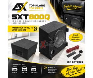 ESX SXT800Q Sottobox Downfire da 20 cm (8") Adatto sotto il sedile del passeg...