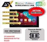 ESX VISION VMX700DAB 2-DIN Moniceiver autoradio con mascherina radio per Fiat...