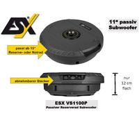 ESX VS1100P Passivo Scorta Subwoofer Reserverad-Mulde (Da 15 Pollici)