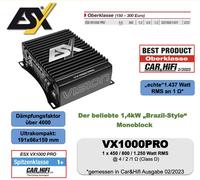 ESX VX1000PRO Amplificatore Mono Classe D Digitale 1 Canale Potenza 1250 Watt...