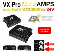 ESX VX3000PRO-24V 1-Kanal Amplificatore Mono Blocco 24V per Camion,Camion 3000 W