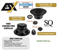 ESX VXP6.2C Set di altoparlanti compositi a 2 vie da 16,5 cm (6,5") 250...