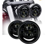 Esyauto rotondo Faro 5 pollici a coppia 40W abbagliante/anabbagliante Driving Lamp Faro a doppio per Harley Davidson Fat Bob FXDF Moto