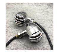 ESyem Indicatori Moto 4 Pezzi Indicatore di Direzione Universale per Motocicletta Lampada Cromata per Chopper