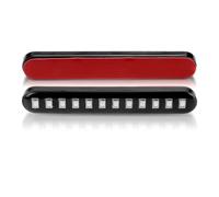 ESyem Indicatori Moto Striscia di Luci Stop per Motociclette 12 24 LED Scorre Fanale Posteriore Lampada Stroboscopica, Scansione, Avviamento per Cruiser Choper Scooter Moto