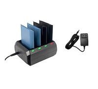 Esyeris Base di ricarica a 4 slot con adattatore per Zebra TC51 TC510K TC52 TC56 TC57