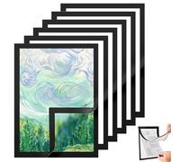 ESYFOR Cornice Magnetica A3, 6 Pezzi Cornici Magnetiche Adesive da Parete Impermeabile PVC Cornice per Pittura a Diamante per l'Affissione di Documenti, Manifesti, Informazioni,Pubblicità, Offerte