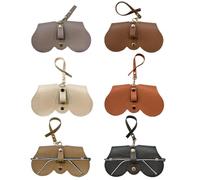 ESYFOR Custodia Per Occhiali da Sole, 6 Pezzi Custodia Occhiali Pelle Portatile Porta Occhiali Morbida Custodia Sottile Astuccio Occhiali per Portare Gli Occhiali Con Sé Quando Si Esce