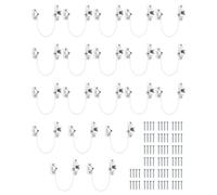 eSynic Confezione da 20 blocchi limitatori per finestre in uPVC, limitatori di sicurezza per gatti, per bambini, distanza aperta e ventilazione, con chiavi autofilettanti, per finestre in PVC, legno o