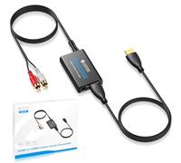 eSynic Estrattore Audio HDMI a 3,5 mm Portatile Convertitore HDMI a RCA Supporto 4K@30Hz/1080p
