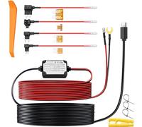 eSynic Kit Trasformatore Step-Down con Filo Rigido 3.5m per Dash Cam Centralina 12V-24V a 5V Hardwire Type C USB con Portafusibili Mini ACS ATO Micro2 per Dashcam da Auto Camion SUV