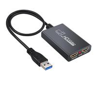 eSynic Scheda di acquisizione video da HDMI a USB 3.0, dispositivo di streaming 1080p 60 fps con loop-out e ingresso microfono, cattura giochi a latenza zero per PS4/Xbox/Switch/OBS | compatibile con