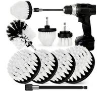 et di accessori per spazzole per trapano, confezione da 7 spazzole per pulizia elettrica da 1/4” + asta lunga estensibile, spazzola per pulizia elettrica per bagno, vasca, piastrelle, pavimento